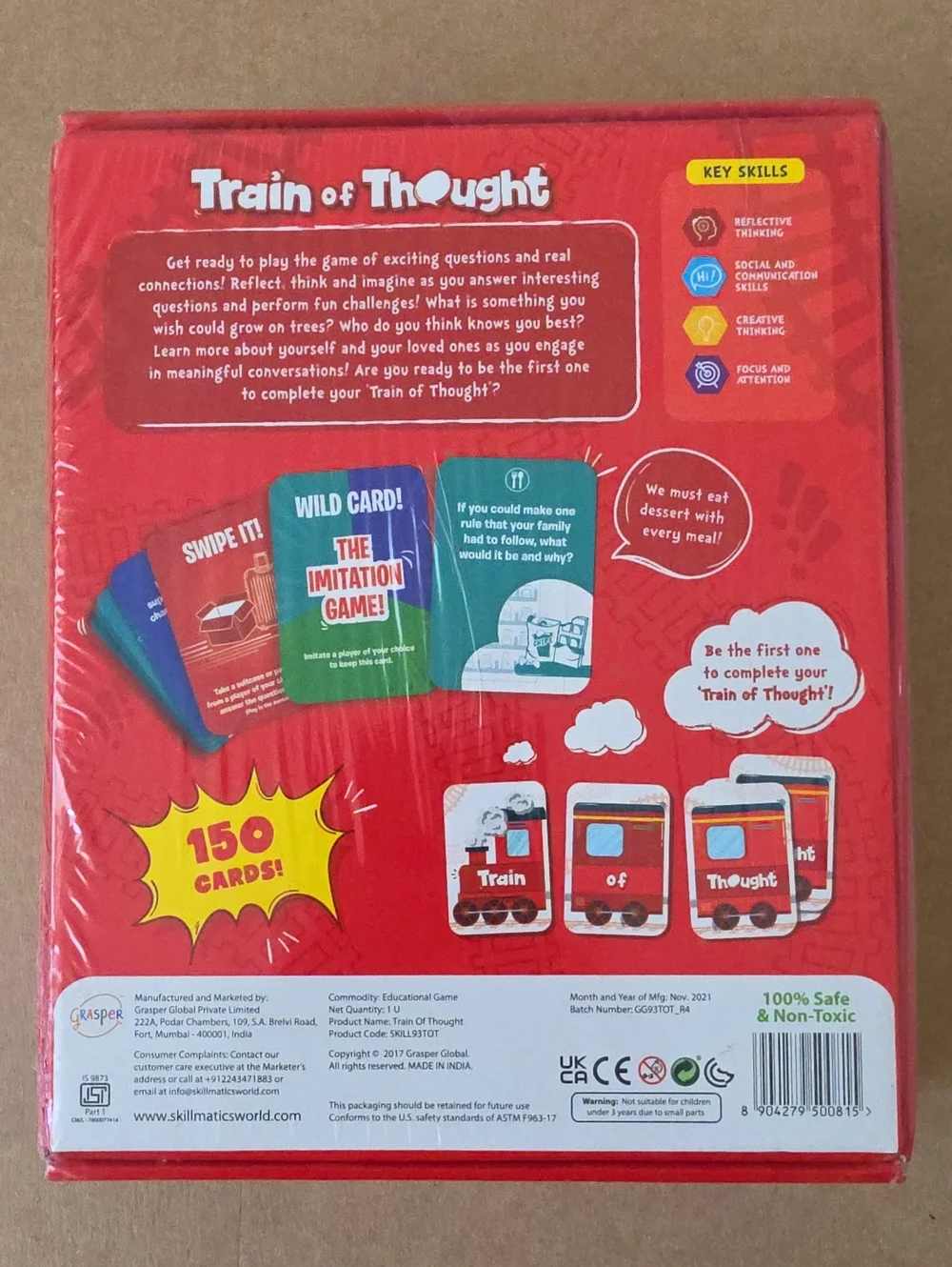 TRAIN OF THOUGHT, Skillmatics Game, Ages 6+, Build Thinking & Resource Skills